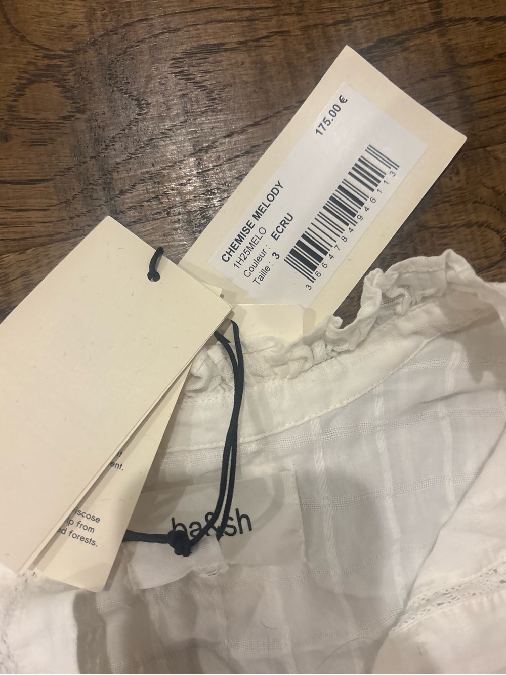 NWT Ba&sh Embroidered Off-White Melody Blouse - Picture 4 of 6